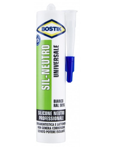 Bostik Sil-Neutro Silicone Universale Bianco In Cartuccia Da 300ml Bostik - 1
