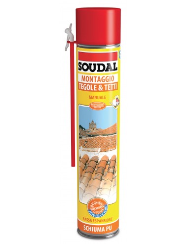 Soudal Schiuma Poliuretanica Tegole & Tetti Con Applicatore 750Ml SOUDAL - 1