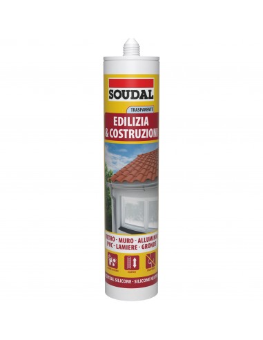 Soudal Silicone Edilizia E Costruzioni Trasparente Cartuccia Da 300Ml. SOUDAL - 1