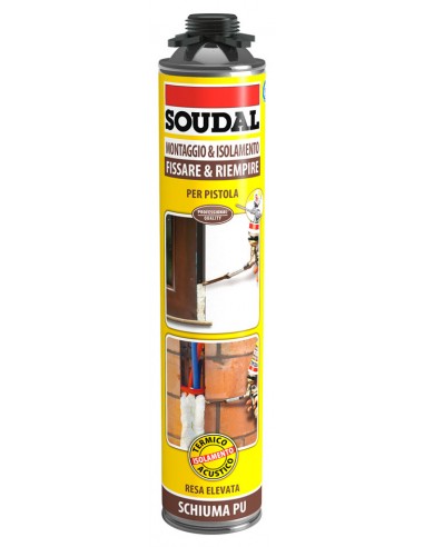 Soudal Schiuma Montaggio & Isolamento Per Pistola 750Ml SOUDAL - 1