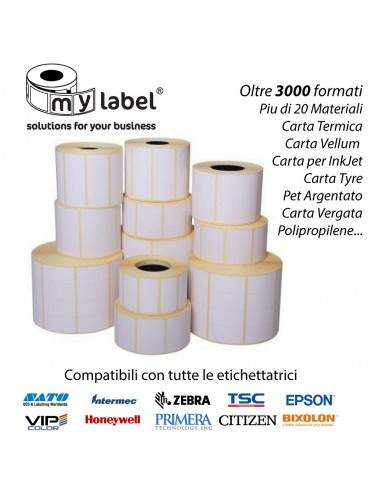 Rotolo da 710 etichette adesive - 80x100 mm - Termica Eco - Anima 40 - My Label - Colore Avorio My Label - 1