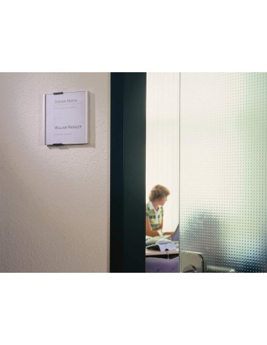 Targhe fuoriporta parete DURABLE INFO SIGN alluminio/acrilico trasparente Durable - 13