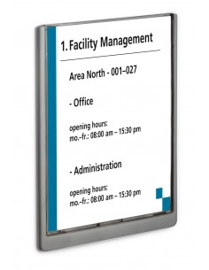 Targhe fuori porta parete Click Sign Durable trasparente/grafite Durable - 8 2