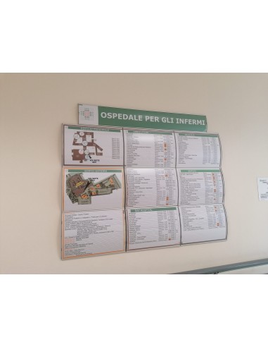 Targa da parete Arkos profilo silver bombata in alluminio e pvc Studio T - 7