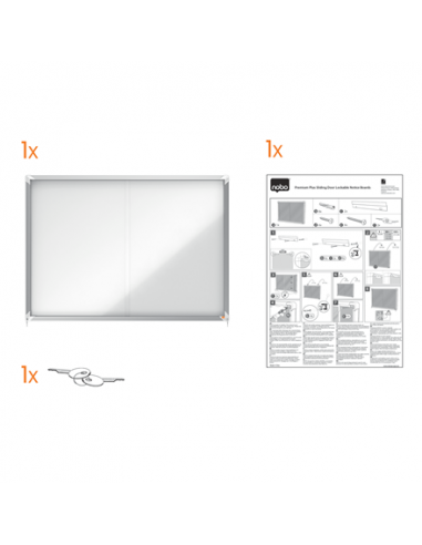 Bacheca per interni Nobo - ante scorrevoli - 8xA4 - 97x69 cm - orizzontale - 1902569 Nobo - 6 Bacheca per interni Nobo - ante scorrevoli - 8xA4 - 97x69 cm - orizzontale - 1902569 Nobo - 6
