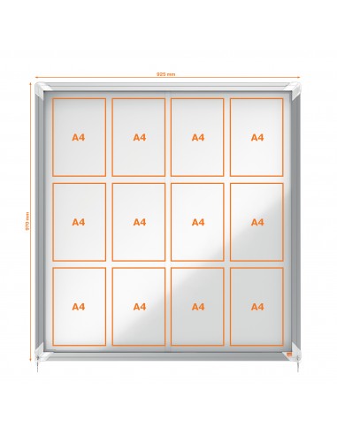 Bacheca per interni Nobo - ante scorrevoli - 12xA4 - 97x100 cm - orizzontale - 1902570 Nobo - 3 Bacheca per interni Nobo - ante scorrevoli - 12xA4 - 97x100 cm - orizzontale - 1902570 Nobo - 3