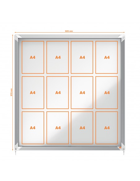 Bacheca per interni Nobo - ante scorrevoli - 12xA4 - 97x100 cm - orizzontale - 1902570 Nobo - 3 Bacheca per interni Nobo - ante scorrevoli - 12xA4 - 97x100 cm - orizzontale - 1902570 Nobo - 3