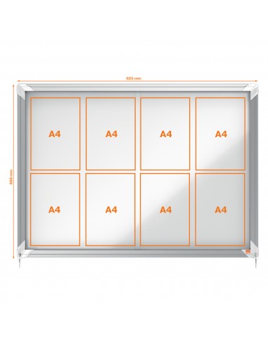 Bacheca per interni Nobo - ante scorrevoli - 8xA4 - 97x69 cm - orizzontale - 1902569 Nobo - 2 Bacheca per interni Nobo - ante scorrevoli - 8xA4 - 97x69 cm - orizzontale - 1902569 Nobo - 2