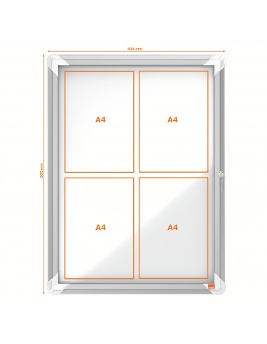 Bacheca per interni Nobo - ante battenti - 4xA4 - 53x69 cm - verticale - 1902557 Nobo - 3 Bacheca per interni Nobo - ante battenti - 4xA4 - 53x69 cm - verticale - 1902557 Nobo - 3