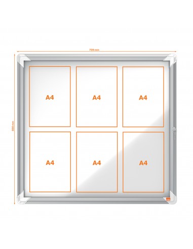 Bacheca per interni Nobo - ante battenti - 6xA4 - 75x69 cm - orizzontale - 1902558 Nobo - 3 Bacheca per interni Nobo - ante battenti - 6xA4 - 75x69 cm - orizzontale - 1902558 Nobo - 3