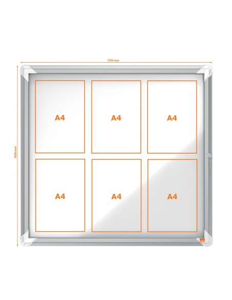 Bacheca per interni Nobo - ante battenti - 6xA4 - 75x69 cm - orizzontale - 1902558 Nobo - 3 Bacheca per interni Nobo - ante battenti - 6xA4 - 75x69 cm - orizzontale - 1902558 Nobo - 3