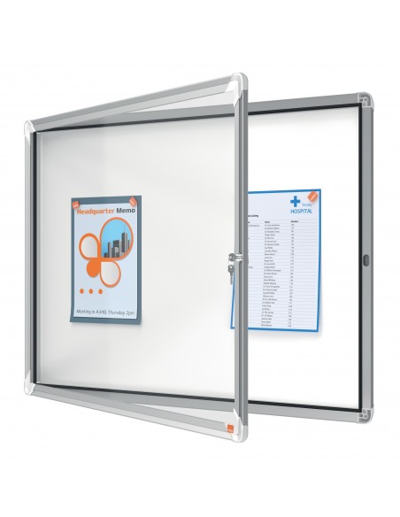 Bacheca per interni Nobo - ante battenti - 8xA4 - 97x69 cm - orizzontale - 1902559 Nobo - 2 Bacheca per interni Nobo - ante battenti - 8xA4 - 97x69 cm - orizzontale - 1902559 Nobo - 2