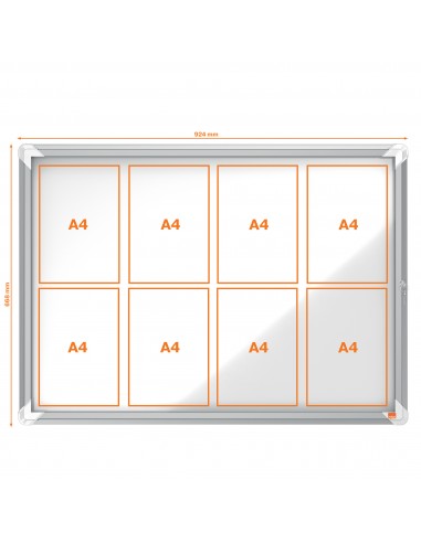 Bacheca per interni Nobo - ante battenti - 8xA4 - 97x69 cm - orizzontale - 1902559 Nobo - 3 Bacheca per interni Nobo - ante battenti - 8xA4 - 97x69 cm - orizzontale - 1902559 Nobo - 3
