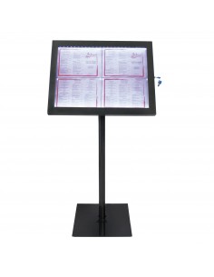 Espositore luminoso a led Black Star Securit - 46x41x136 cm - MCS-4A4-BL-SET Securit - 2