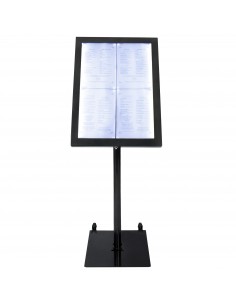 Espositore luminoso a led Black Star Securit - 46x41x136 cm - MCS-4A4-BL-SET Securit - 2 2