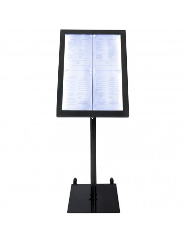 Espositore luminoso a led Black Star Securit - 46x41x136 cm - MCS-4A4-BL-SET Securit - 3