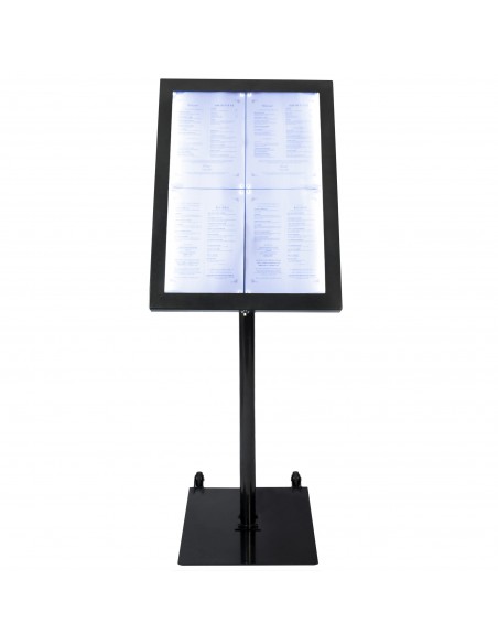 Espositore luminoso a led Black Star Securit - 46x41x136 cm - MCS-4A4-BL-SET Securit - 3