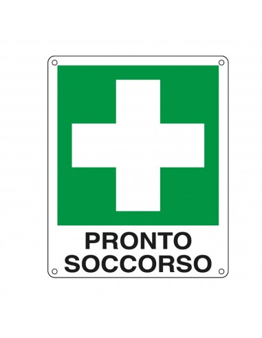 Cartello Alluminio 12X14,5cm 'Pronto Soccorso' Cartelli Segnalatori - 1