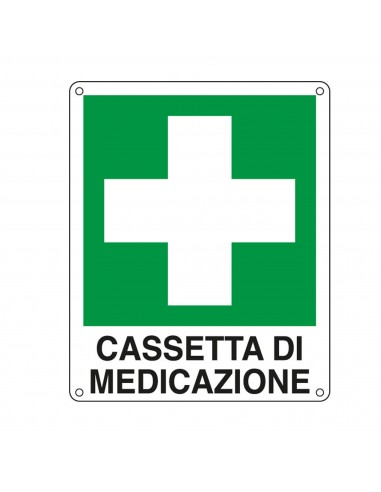 Cartello Alluminio 16X21Cm 'Cassetta Di Medicazione' Cartelli Segnalatori - 1