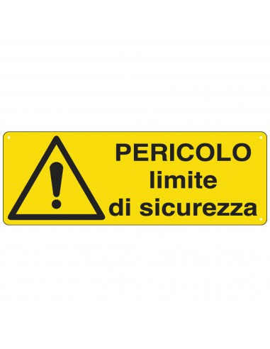 Cartello Alluminio 35X12,5Cm 'Pericolo Limite Di Sicurezza' Cartelli Segnalatori - 1