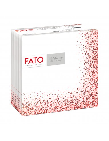 50 Tovaglioli 40X40 cm  FATO Tablewear Decorati Puntini Rosso Fato - 1