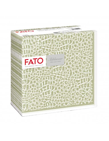 50 Tovaglioli 40X40 cm FATO Tablewear Decorati Croc Skin Salvia Fato - 1
