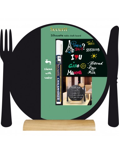 Lavagna Da Tavolo Silhouette Securit con base legno Securit - 8