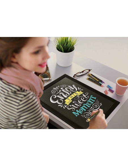 Lavagna Securit Woody Con cornice Nera Securit - 17