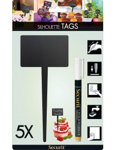 Mini lavagna Tags Securit 18x8,2 cm confezione da 5 pz Securit - 1 2