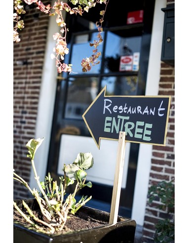 Lavagna Securit Silhouette con asta in legno per esterni Securit - 4