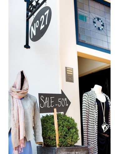 Lavagna Securit Silhouette con asta in legno per esterni Securit - 5