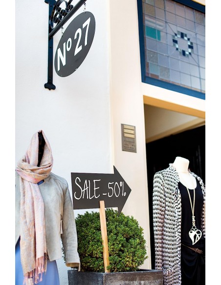 Lavagna Securit Silhouette con asta in legno per esterni Securit - 5