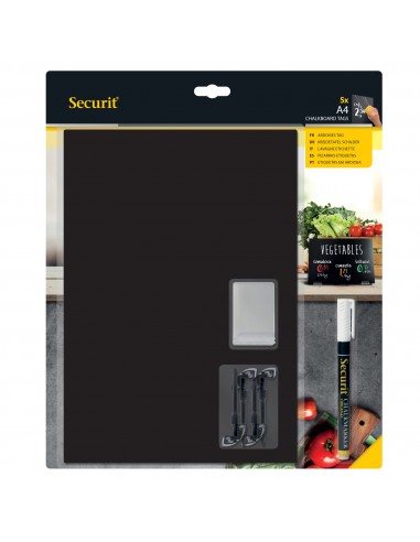 Targhe scrivibili Securit Tag nero con pennarello Securit - 9