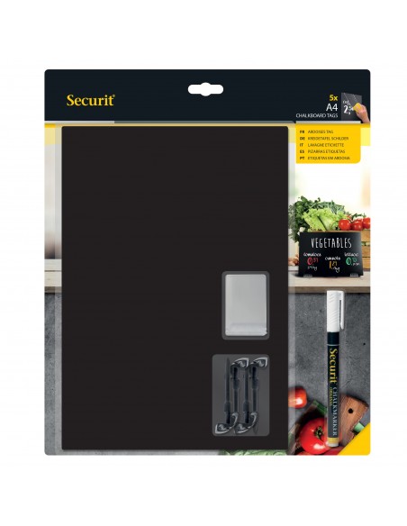 Targhe scrivibili Securit Tag nero con pennarello Securit - 9