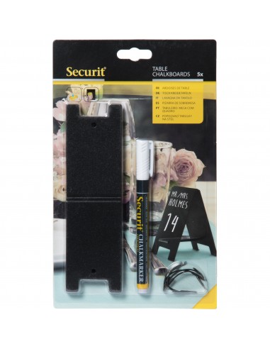 Set 5 Tag Sandwich Nere 8,5X5Cm Securit