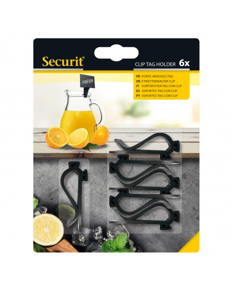 Set 6 Supporti Clip Per Tag Securit Securit - 1
