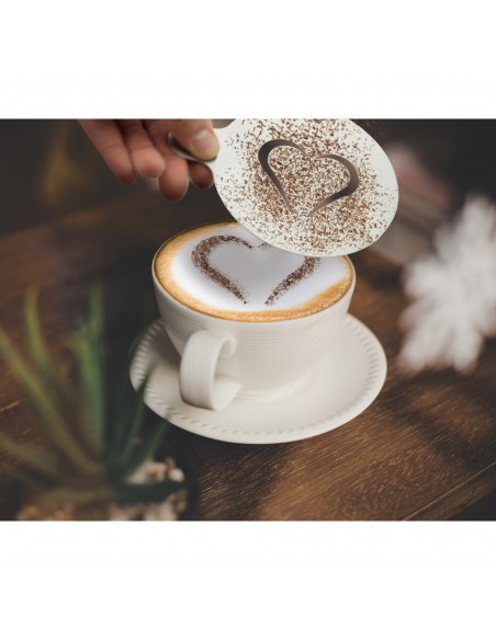Set 2 Stencil Per Caffe' "Cuore + Smile" Securit