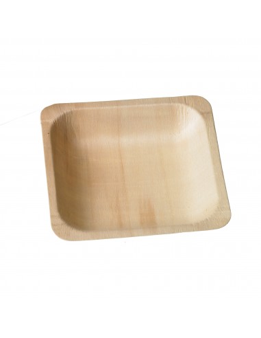 24 Piatti Quadrati In Legno 14X14X2,5Cm Leone