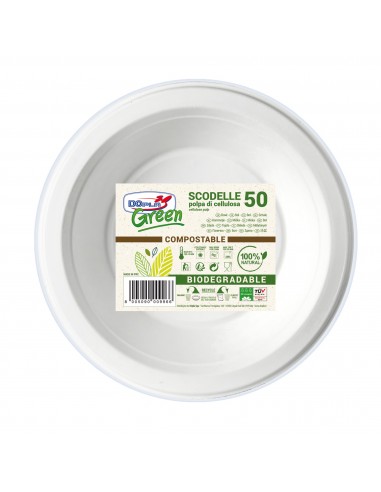 50 Scodelle 355Ml Biodegradabili Dopla Green Art. 07761