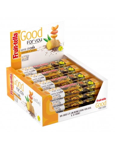 Barretta Di Frutta Secca Anacardi E Ginger 36Gr Good For You Fruitella (Conf. da 16)