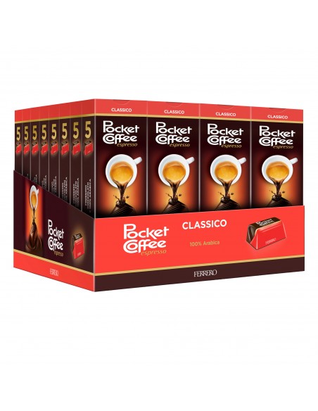 Confezione 5 Praline Cioccolato/Caffe' Pocketcoffee Ferrero-Prodotto Stagionale (Conf. da 32)