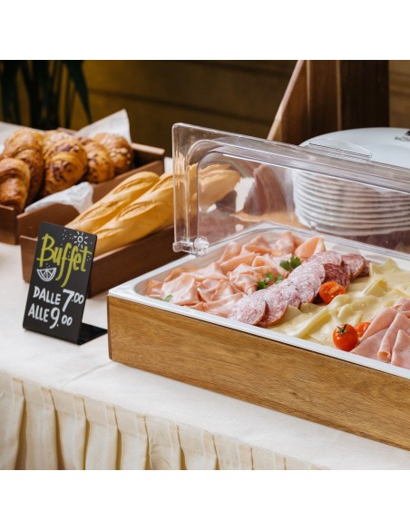 Set Espositore Buffet In Bamboo Gn 1/1 53X32Cm Naturale Leone