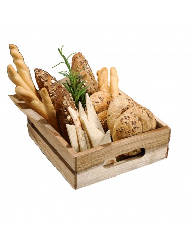 Cassetta Per Alimenti In Legno Di Acacia 20X20X7Cm Leone