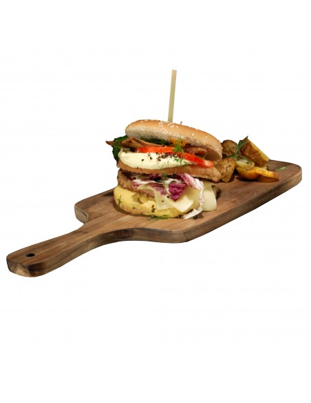 Tagliere Con Manico In Acacia 45X18X1,6Cm Leone