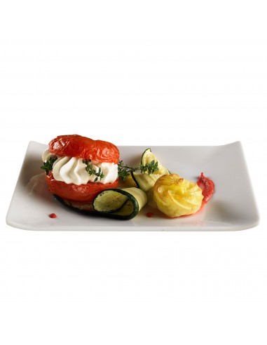 Piatto Rettangolare In Melamina Bianco 28,6X18X2,8Hcm Leone