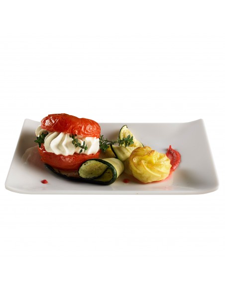 Piatto Rettangolare In Melamina Bianco 28,6X18X2,8Hcm Leone