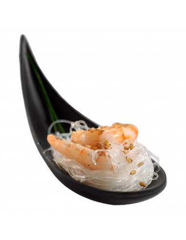 Ciotola A Cucchiaio Fingerfood In Melamina Bianca 14,5X4,5X1,5Cm Leone