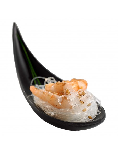 Ciotola A Cucchiaio Fingerfood In Melamina Bianca 14,5X4,5X1,5Cm Leone