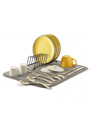 Tappetino Scolapiatti In Microfibra Con Griglia A 9 Posti