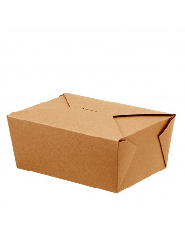 40 Contenitori Rettangolari Da Asporto In Carta Kraft + Pe 21X16X9 Cm Leone